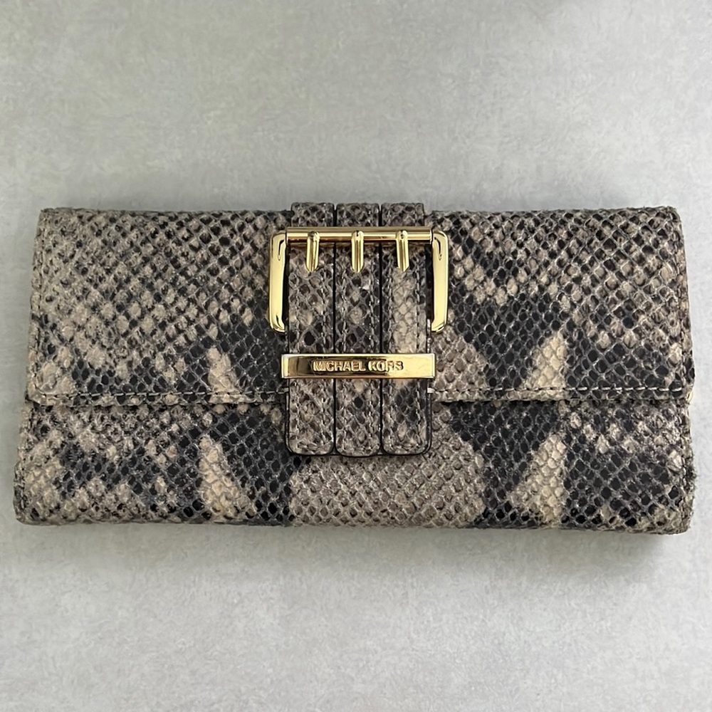 MICHAEL KORS FAUX PYTHON WALLET